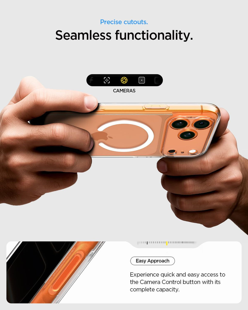 for Iphone 17 Pro Max Case, Ultra Hybrid Magfit [TPU Covered Camera Control] [Anti-Yellowing] [Compatible with Magsafe] - Clear