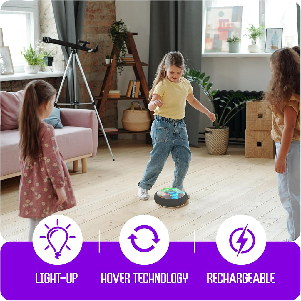 Hover Soccer Light-Up Ball, Indoor Toy Games Gifts for Birthday, Kids, Boys for Age 6, 7, 8, 9, 10, 11, 12 Years Old, Single