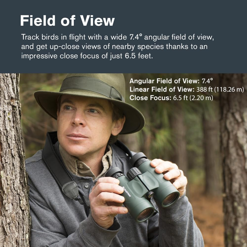 - Nature DX 8X42 Binoculars – Ideal for Birding and Outdoors – 42Mm Objective Lenses – Wide 7.4° Field of View – Bak-4 Prisms – Fully Multi-Coated – Waterproof and Fogproof