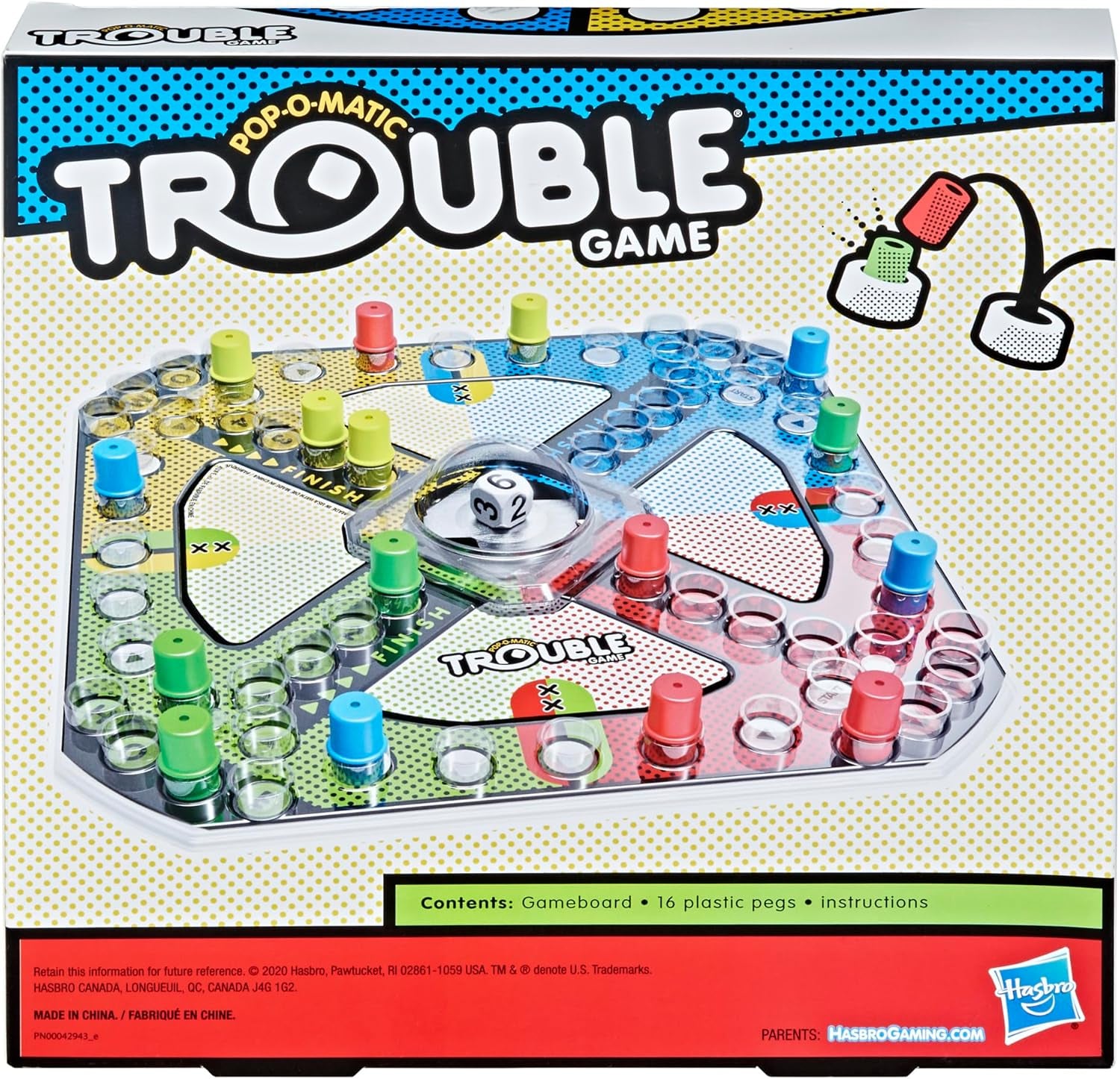 Gaming Trouble Board Game for Kids Ages 5 and up 2-4 Players