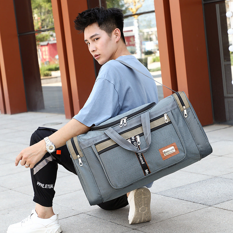 Travel Bag Large Capacity Handbag Portable Outdoor Carry Luggage Convenient Practical Male's Weekend Duffle Bags Random Letters