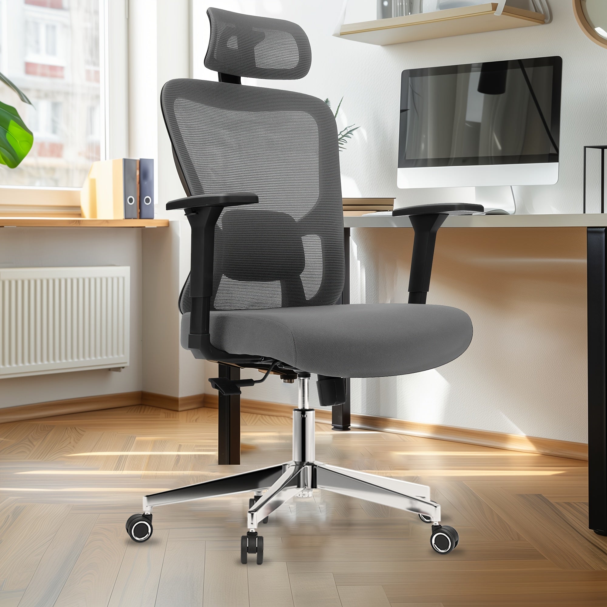 Ergonomic High Back Office Chair – 3D Armrests & Lumbar Support (400 lbs)