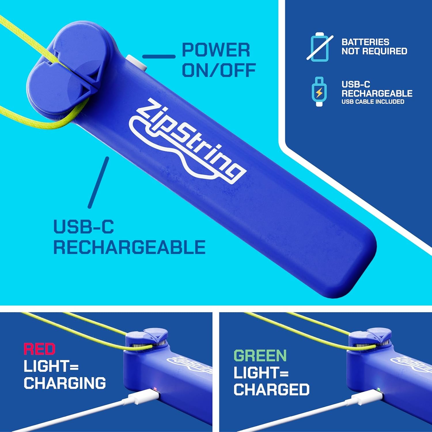 Original - as Seen on Shark Tank - Classic Rope Launcher Toy, Perfect for Kids & Adults - Fly a String Loop in the Air for Endless Tricks & Fun, Wonderment Awaits, Bold Blue