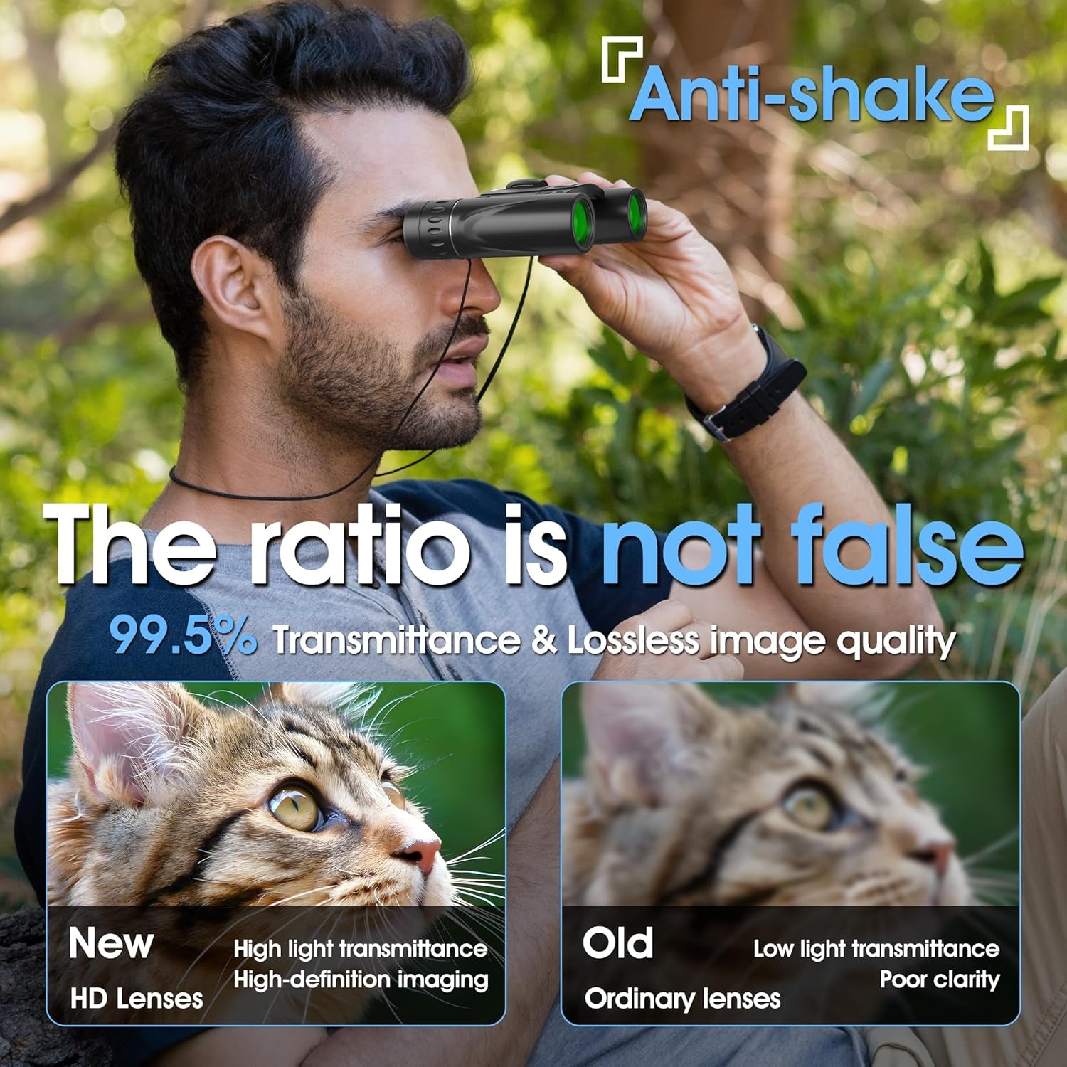 Mini Compact Binoculars for Adults and Kids - Waterproof High Powered Easy Focus Small Binocular, Ideal for Bird Watching, Hunting, Concert, Theater, Travel, Hiking, Sightseeing & Outdoor Sports