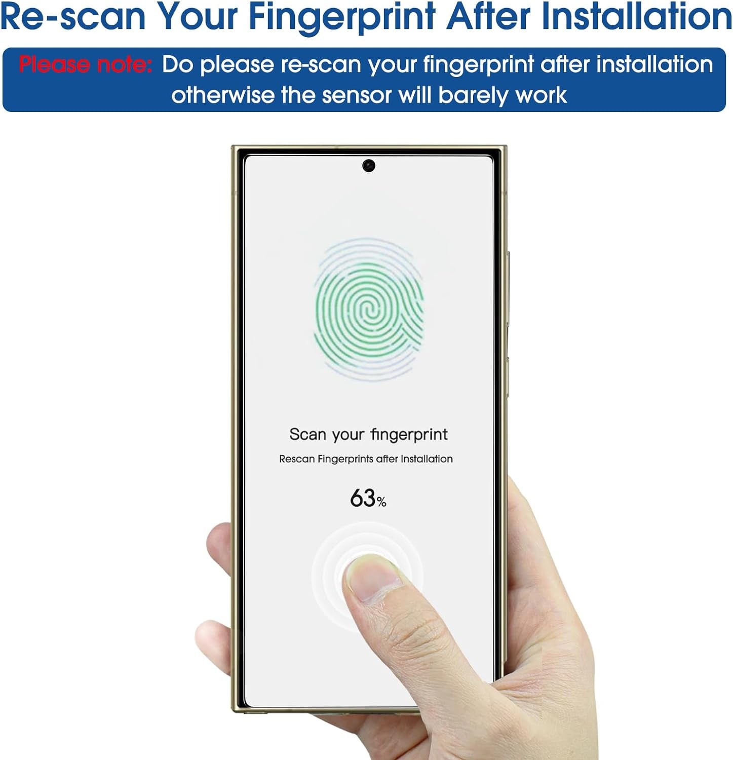 Auto-Alignment Onetouch for Samsung Galaxy S24 Ultra 6.8'' Screen Protector + Camera Lens Protector, Tempered Glass, 30 Seconds Installation, Bubble Free, Case Friendly, Anti-Scratch [2+2 Pack]