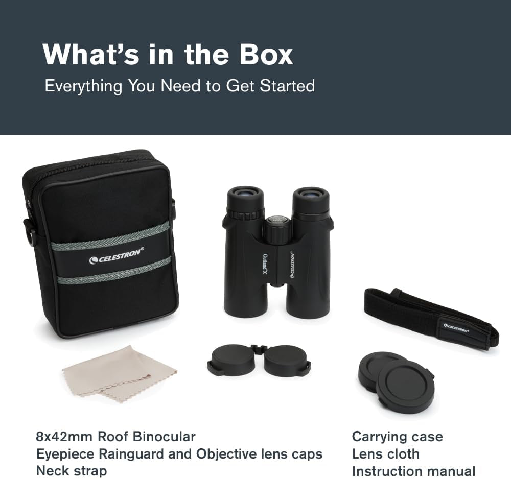 - Outland X 8X42 Binoculars – Ideal for Birding and Outdoors – 42Mm Objective Lenses – Wide 7° Field of View – Bak-4 Prisms – Multi-Coated – Waterproof and Fogproof