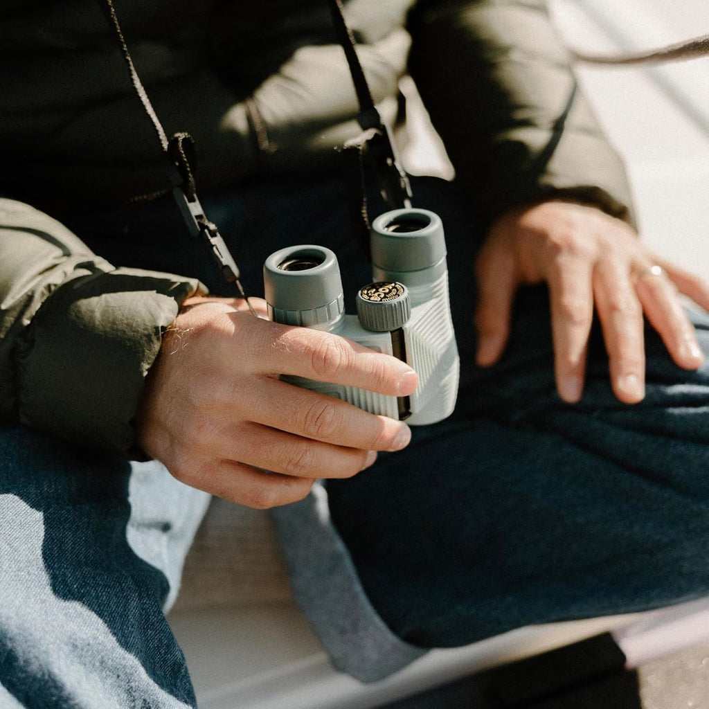 Standard Issue 10X25 Waterproof Binoculars, 10X Magnification, Bak4 Prism, Wide View Multi-Coated Lenses for Bird Watching, Hiking & Backpacking - Pacific Blue II