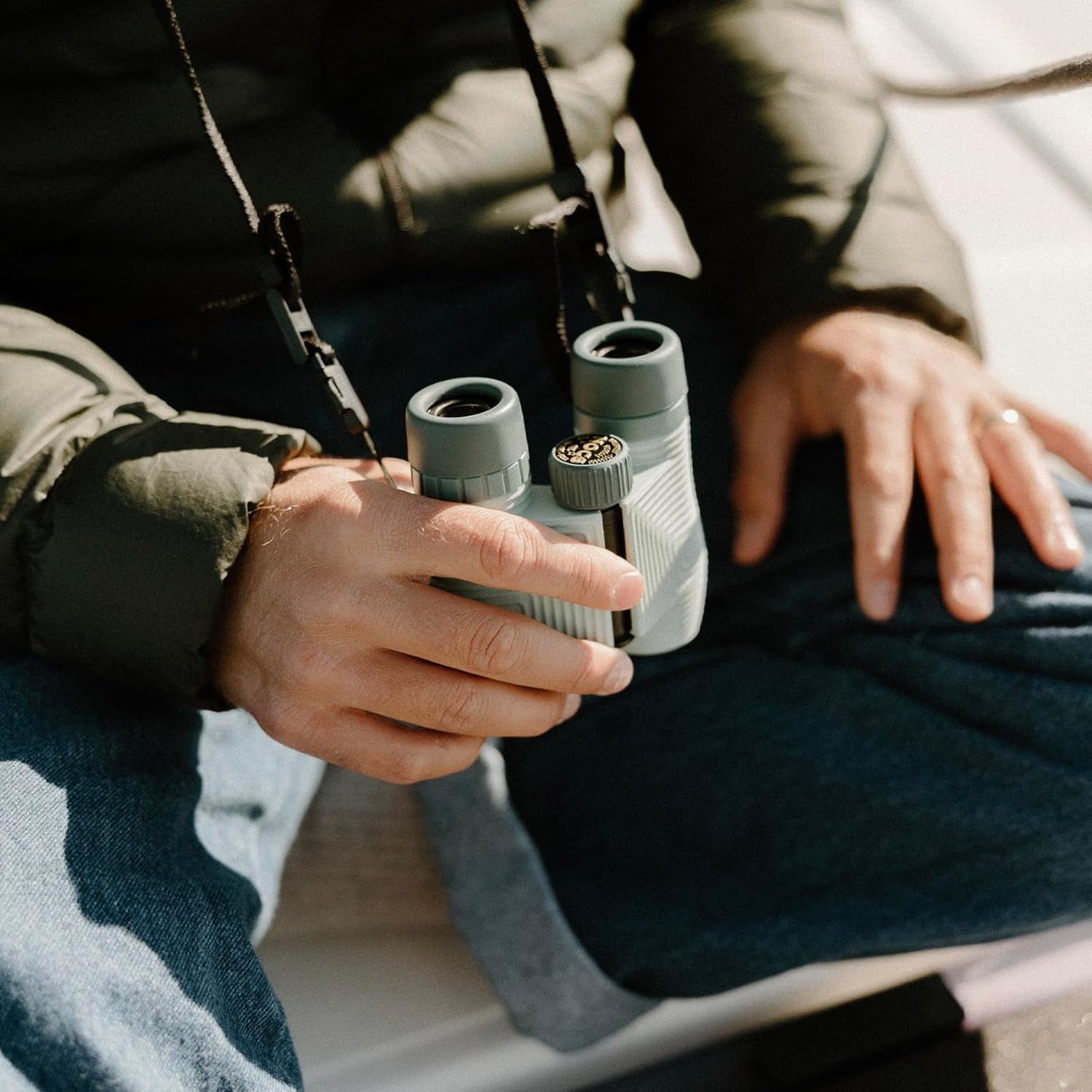 Standard Issue 10X25 Waterproof Binoculars, 10X Magnification, Bak4 Prism, Wide View Multi-Coated Lenses for Bird Watching, Hiking & Backpacking - Pacific Blue II