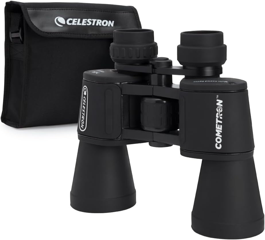 - Cometron 7X50 Astronomy Binoculars – Entry-Level for Stargazing and Comet Watching – Large 50Mm Objective Lenses – Wide 6.6° Field of View – Multi-Coated Optics