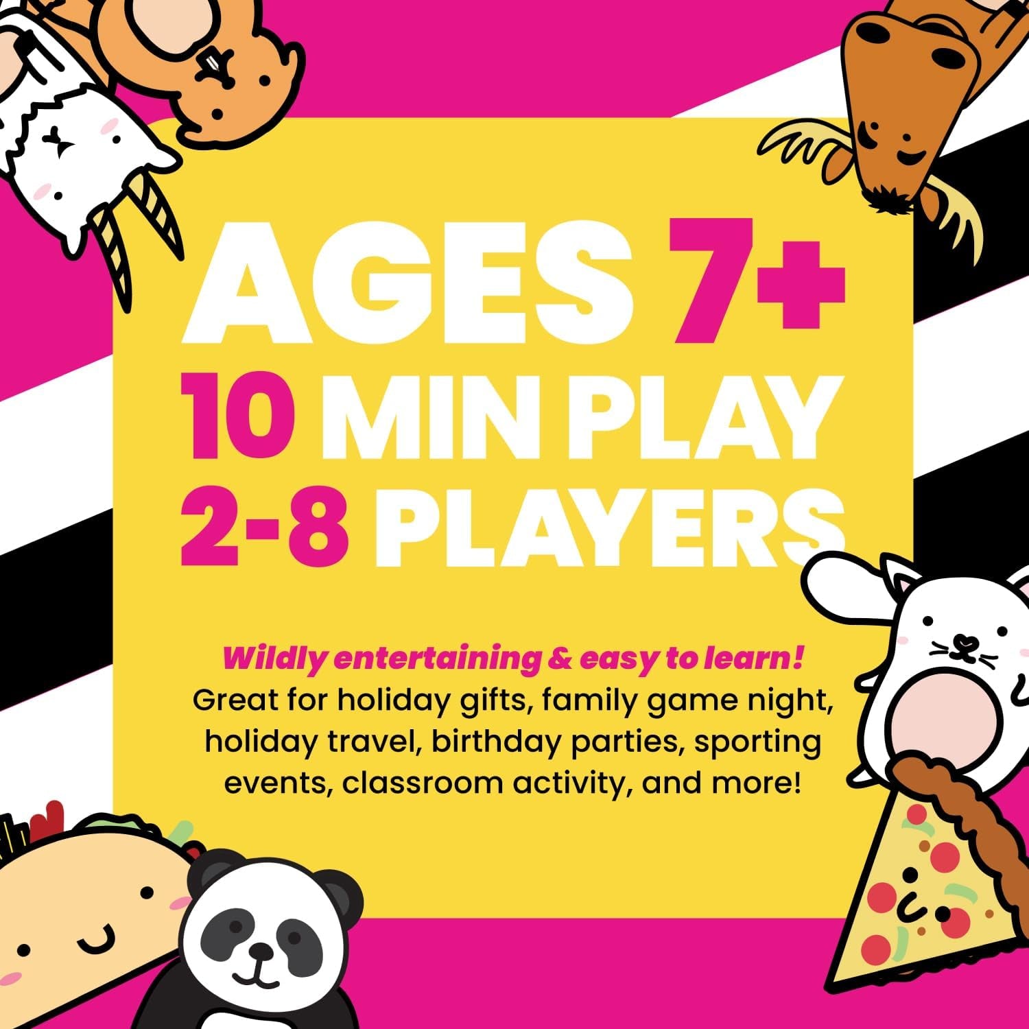 Wildly Entertaining Card Game for Family and Group Game Night | Easy to Learn and Play with 10-15 Minute Rounds | Fun for Kids, Teens, Adults, and Families | 2-8 Players
