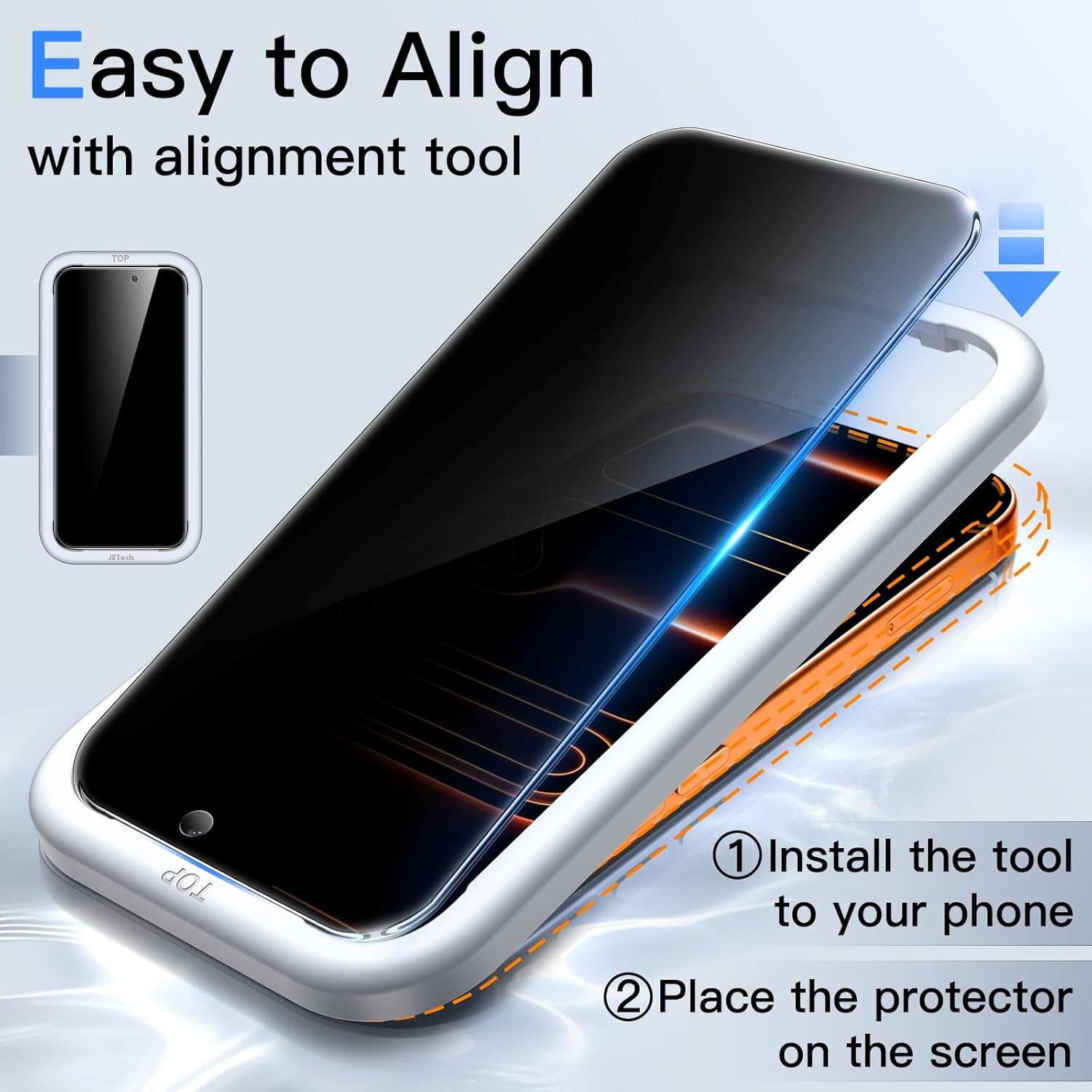 Privacy Screen Protector for Iphone 17 Pro Max 6.9-Inch, Anti-Spy Tempered Glass Film with Easy Installation Tool, 2-Pack