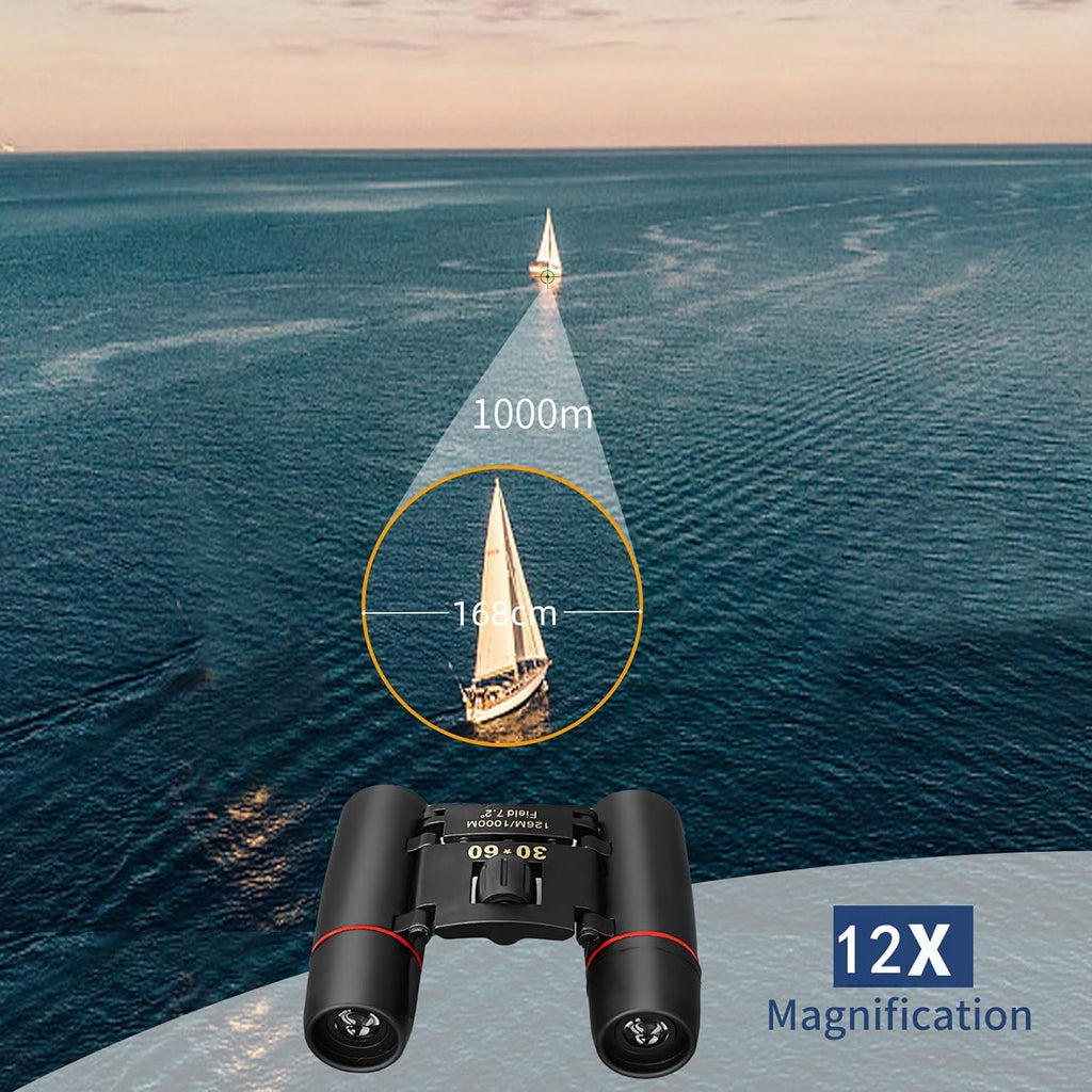 Compact Binoculars for Adults and Kids, HD Mini Portable Outdoor Binoculars Children, Pocket Lightweight Folding for Bird Watching, Hunting, Concert, Theater, Opera, Traveling, Tourism, Shows