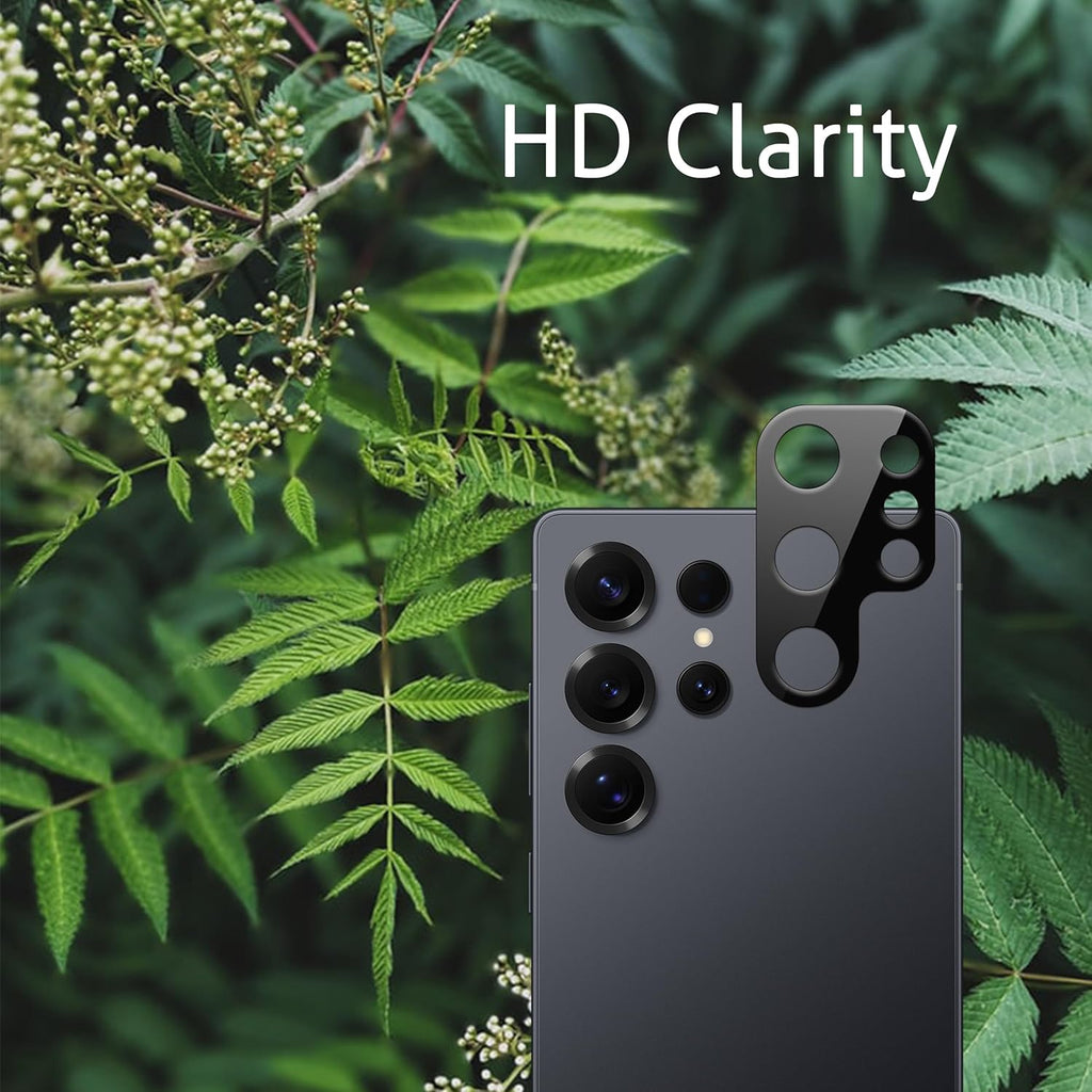 Glass Screen Protector for Galaxy S25 Ultra [6.9 Inch] 3Pack + 3Pack Camera Lens Tempered Glass Fingerprint Unlock 0.25Mm Ultra Clear Anti-Scratch Case Friendly [Not for S25/S25 Plus/S25 Edge]