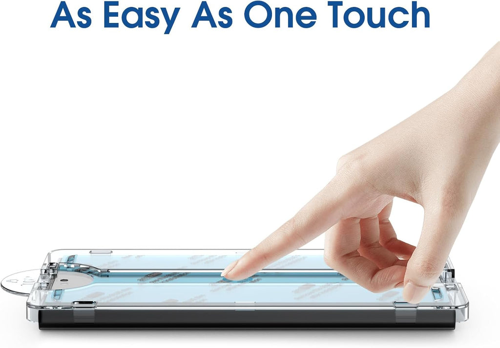 Auto-Alignment Onetouch for Samsung Galaxy S24 Ultra 6.8'' Screen Protector + Camera Lens Protector, Tempered Glass, 30 Seconds Installation, Bubble Free, Case Friendly, Anti-Scratch [2+2 Pack]