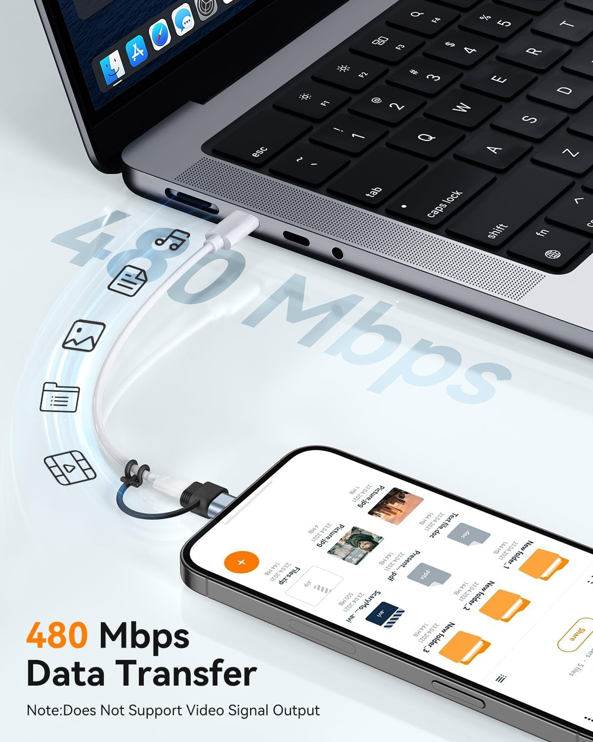 4 Pack Lightning to USB C Adapter for Iphone 15/16/17 Pro/17 Pro Max,For Iphone 17/16 Charger,17/16 Accessories,Fast Charging & Data Transfer,Usb C Charger Connector Cable,Not for Audio/Otg