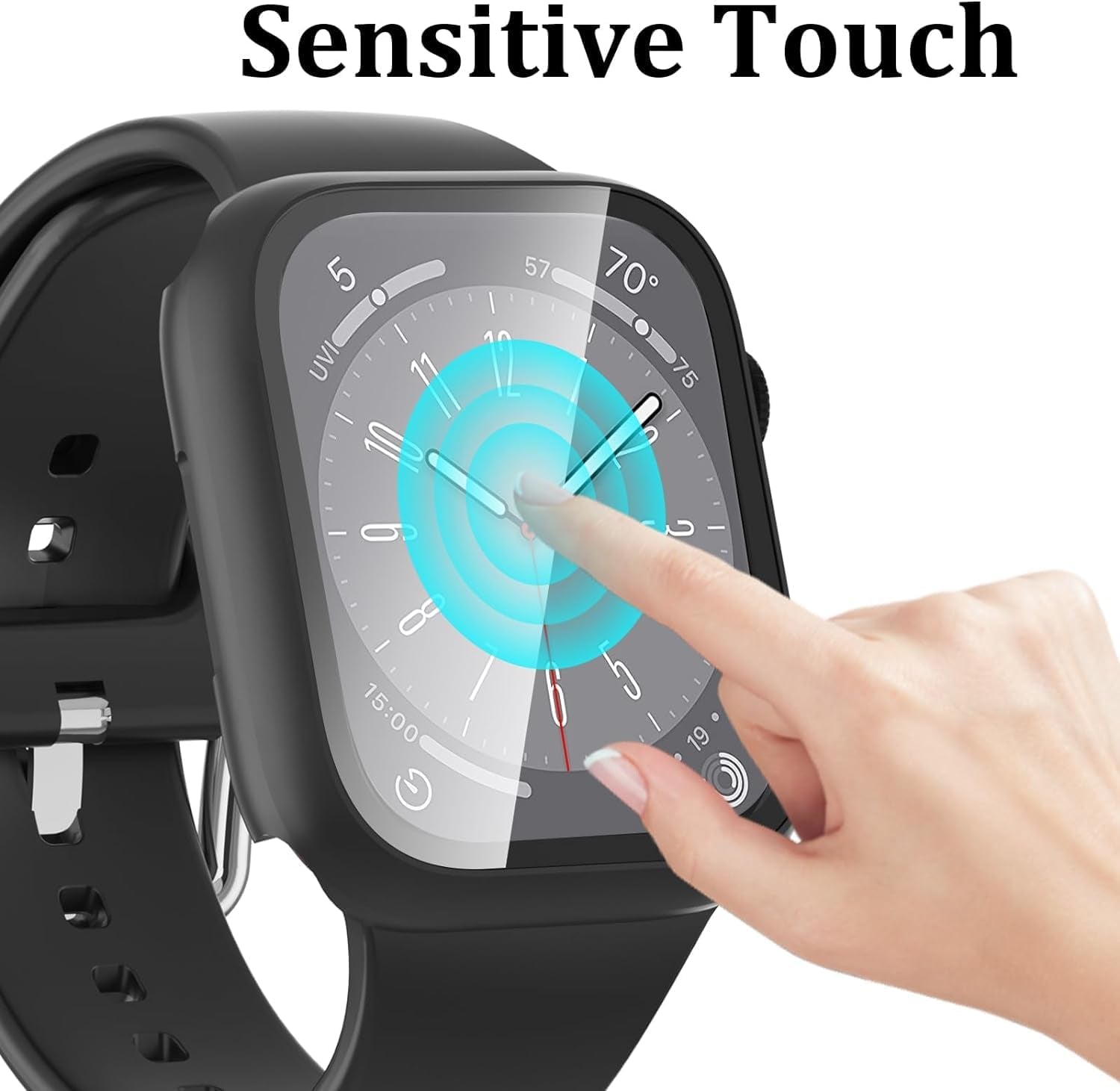 6-Pack Case Compatible with Apple Watch 40Mm Series SE 3(2025)/SE 2/SE/6/5/4 with Tempered Glass Screen Protector,  Ultra-Thin Hard PC Full Protective Face Cover Bumper for Iwatch 40 Mm