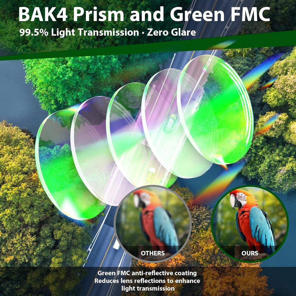 Binoculars for Adults and Kids, High Powered Portable & Compact Binoculars, for Bird Watching, Cruise Ship, Travel, Hunting Essentials (Black, 8×21)