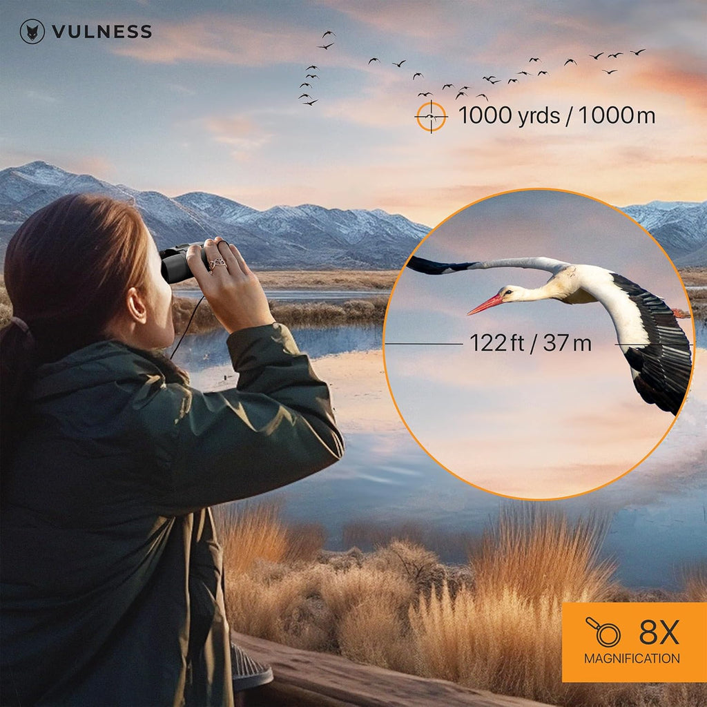 Binoculars for Adults | Compact Small Mini Travel Binocular for Bird Watching High Powered Electronics Cruise Ship Essentials Norwegian Alaska Must Haves Hiking Camping Gear a by  (Black, 8X21)