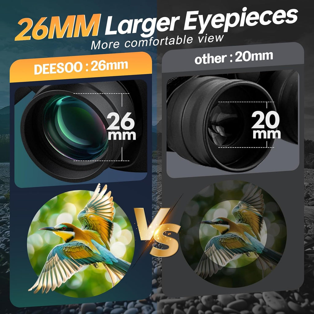 20X52 Binoculars for Adults High Powered - HD Large View Binoculars with Low Light Vision - Professional Binocular for Bird Watching Hunting Travel Cruise Outdoor Sports with Carrying Bag
