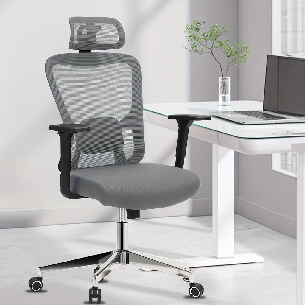 Ergonomic High Back Office Chair – 3D Armrests & Lumbar Support (400 lbs)