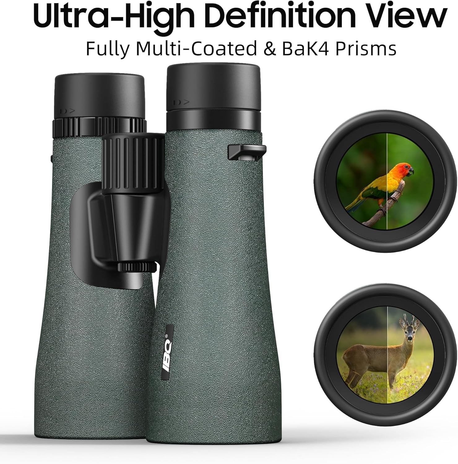 12X50 UHD Binoculars for Adults High Powered with Upgraded Phone Adapter - Large View, Lightweight, IPX7 Waterproof - Binoculars for Hunting Bird Watching Travel Cruise