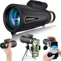 Birthday Gifts for Men Dad Husband Him, 12X60 Monocular Telescope with Smartphone Holder & Upgraded Tripod, High Powered SMC & BAK4 Scope, Gifts for Christmas, Outdoors Hiking Gifts