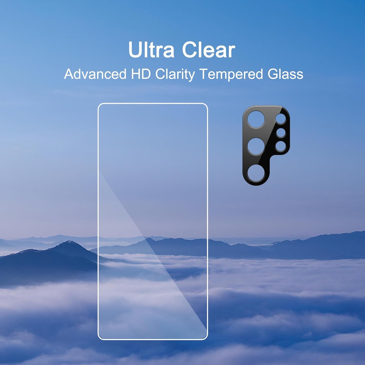 Glass Screen Protector for Galaxy S25 Ultra [6.9 Inch] 3Pack + 3Pack Camera Lens Tempered Glass Fingerprint Unlock 0.25Mm Ultra Clear Anti-Scratch Case Friendly [Not for S25/S25 Plus/S25 Edge]