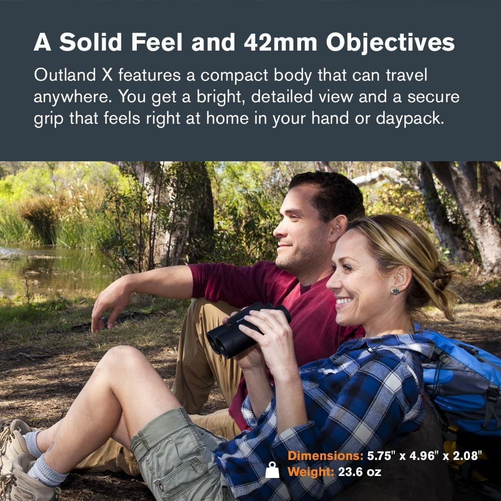 - Outland X 8X42 Binoculars – Ideal for Birding and Outdoors – 42Mm Objective Lenses – Wide 7° Field of View – Bak-4 Prisms – Multi-Coated – Waterproof and Fogproof