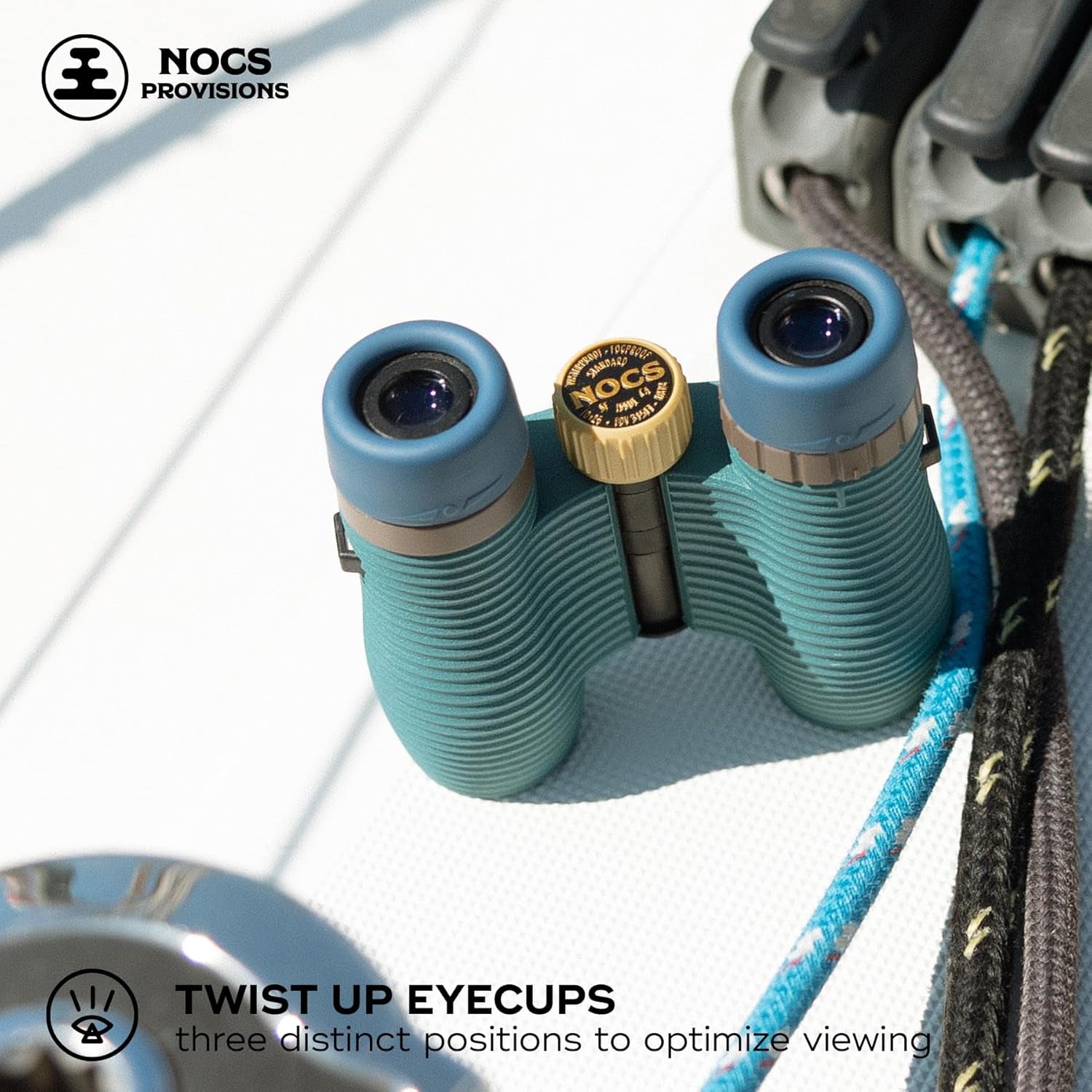 Standard Issue 10X25 Waterproof Binoculars, 10X Magnification, Bak4 Prism, Wide View Multi-Coated Lenses for Bird Watching, Hiking & Backpacking - Pacific Blue II