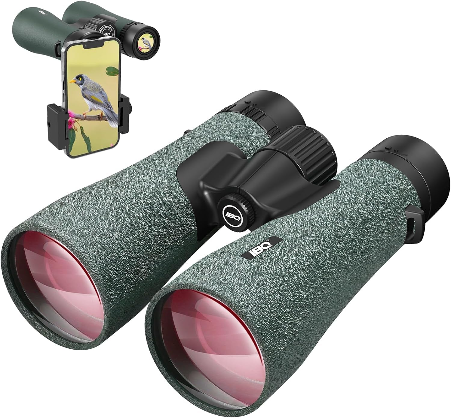 12X50 UHD Binoculars for Adults High Powered with Upgraded Phone Adapter - Large View, Lightweight, IPX7 Waterproof - Binoculars for Hunting Bird Watching Travel Cruise