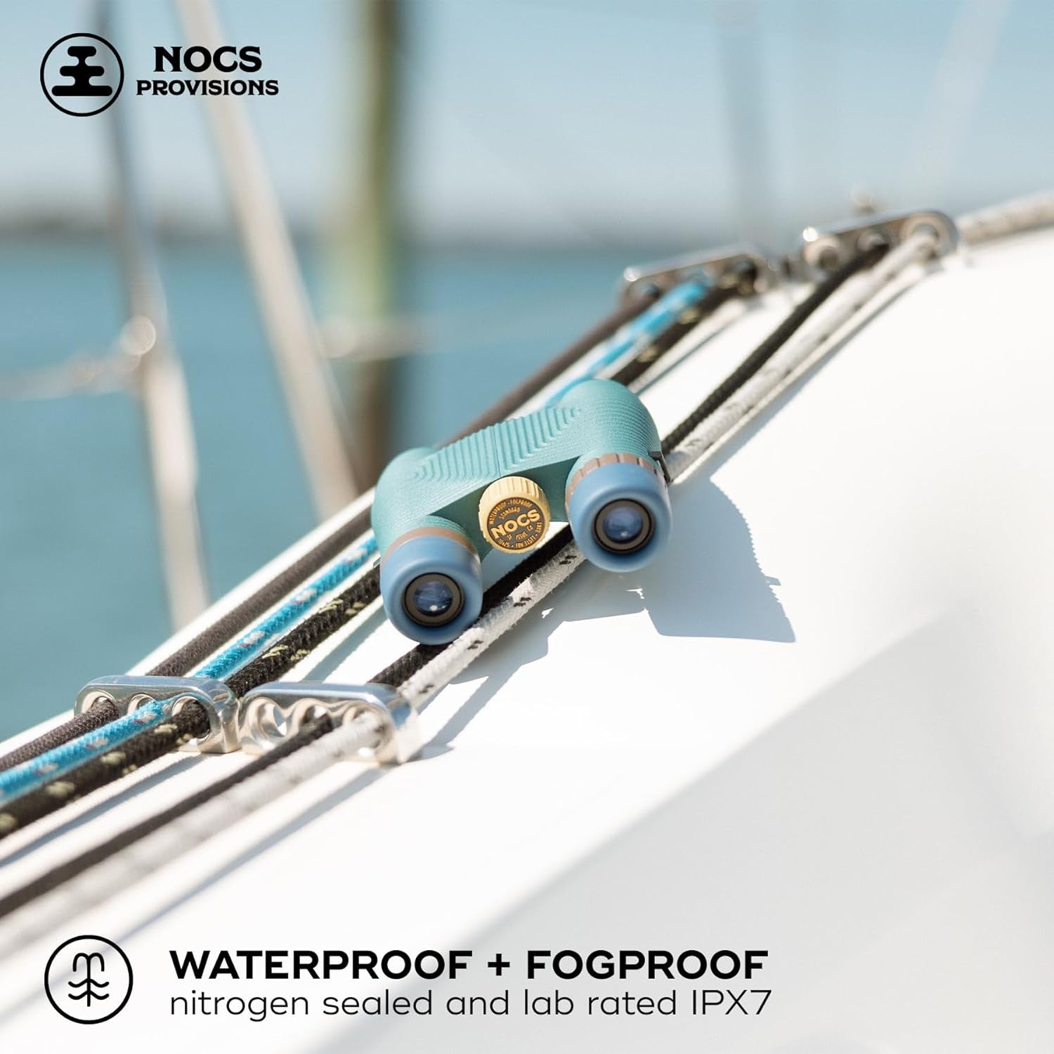 Standard Issue 10X25 Waterproof Binoculars, 10X Magnification, Bak4 Prism, Wide View Multi-Coated Lenses for Bird Watching, Hiking & Backpacking - Pacific Blue II