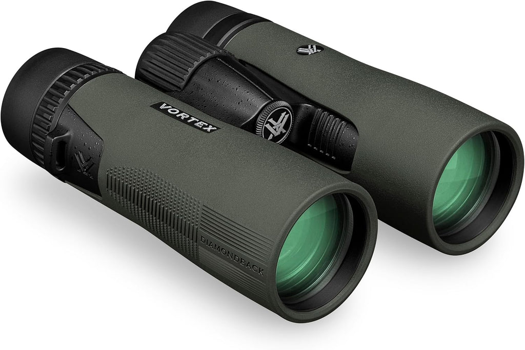 Optics Diamondback HD 10X42 Binoculars - HD Optical System, Non-Slip Grip, Waterproof, Fogproof, Shockproof, Included Glasspak - Unlimited, Unconditional Warranty