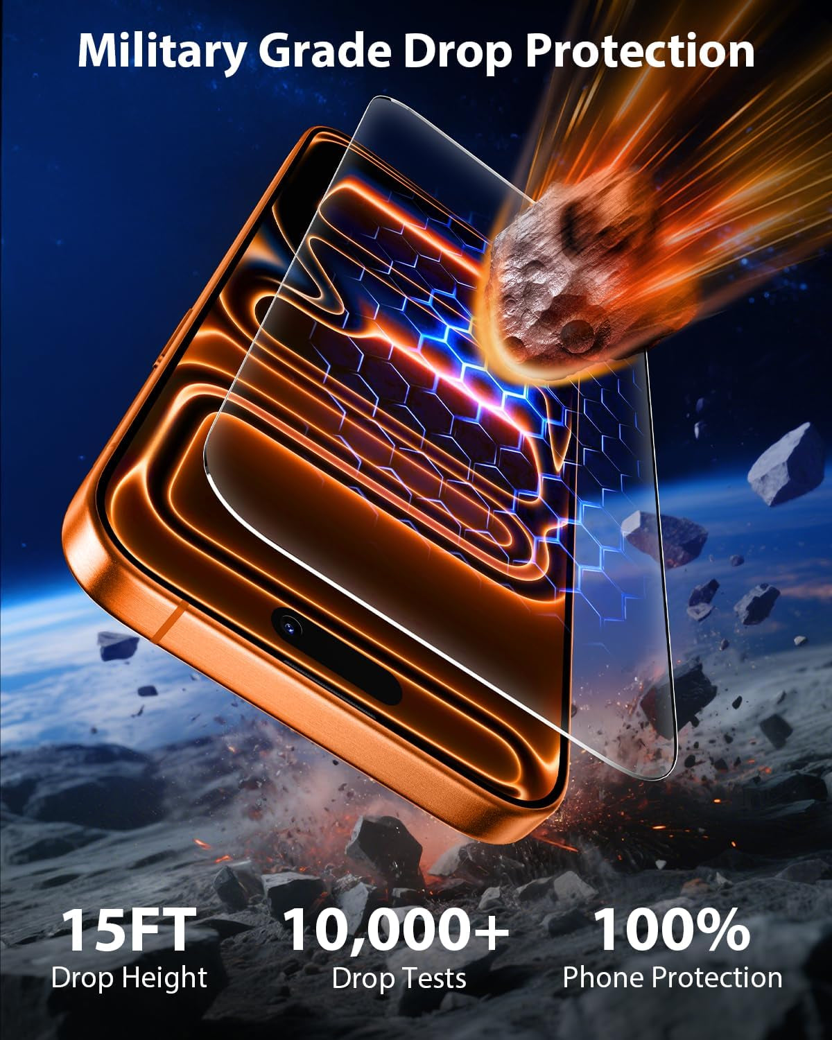 3 Pack Screen Protector for Iphone 17 Pro Max 6.9"，[9H+ Tempered Glass] [Easy Installation Frame][Military-Grade Drop Protection] HD Clear, Anti-Scratch, Bubble Free