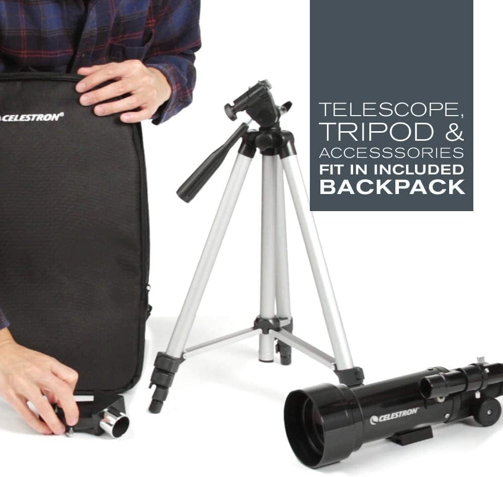 Travel Scope 70 Portable Refractor Telescope – 70Mm Aperture, Fully-Coated Glass Optics – Includes Tripod, Backpack & Software – Ideal for Beginners & Travel