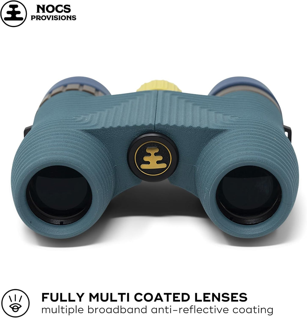 Standard Issue 10X25 Waterproof Binoculars, 10X Magnification, Bak4 Prism, Wide View Multi-Coated Lenses for Bird Watching, Hiking & Backpacking - Pacific Blue II