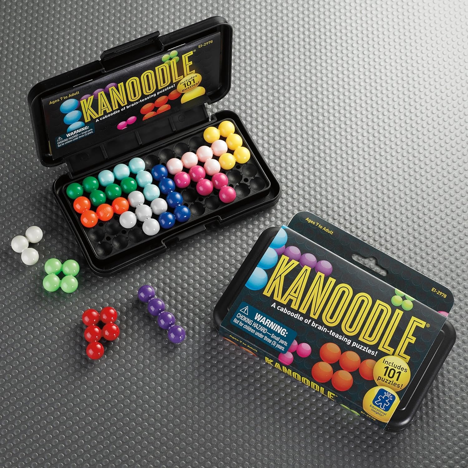 Kanoodle - Original 3D Brain Teaser Puzzle, Single Player Mind Challenge Toys, Handheld Travel Games, Challenging Logic Puzzles and Gifts for Kids, Teens & Adults Ages 7+