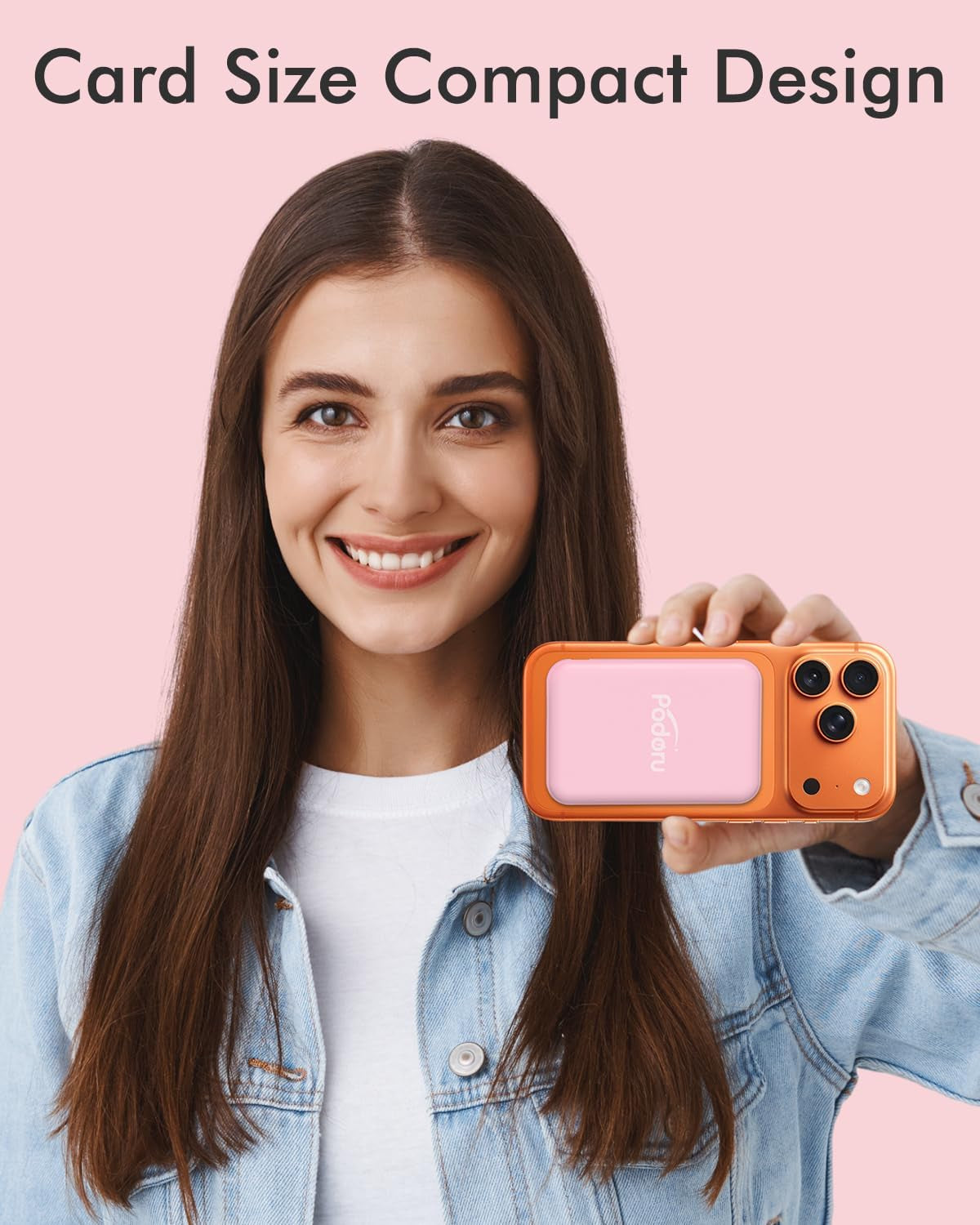 for Magsafe Battery Pack, 5000Mah Magnetic Power Bank with Type-C Cable 20W PD Fast Charging Lighting Input Wireless Portable Charger for Iphone 17/16/15/14/13/12/ All Series-Pink