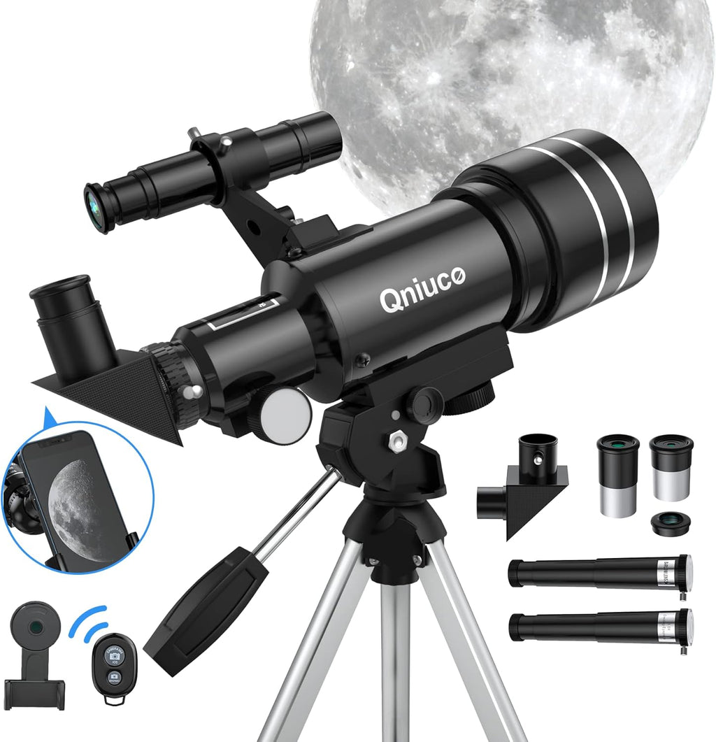 Telescope for Adults Beginners, 70Mm Aperture 400Mm Refractor Telescopes for Astronomy Beginners, Portable Travel Telescope Astronomy Gifts (40070)