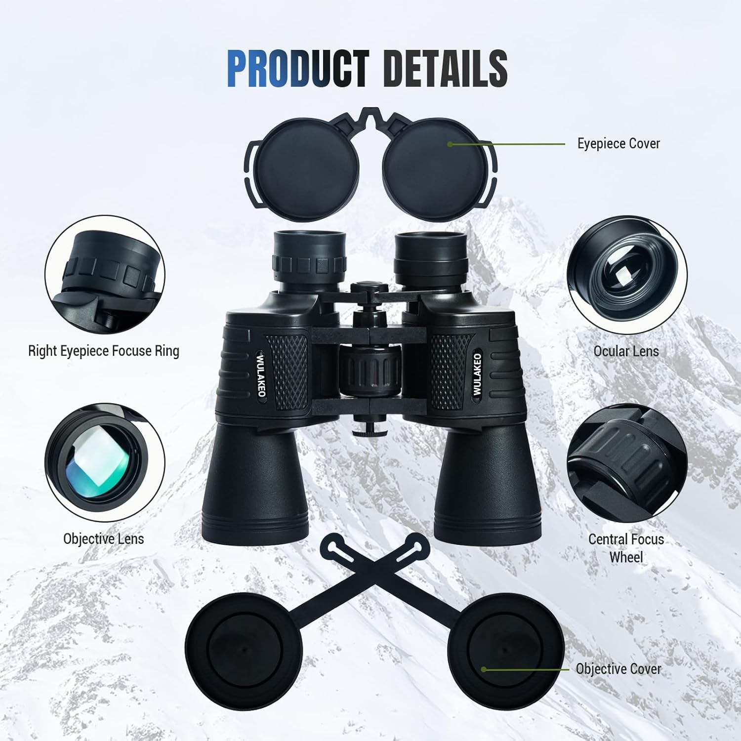 30X50 High Powered Binoculars for Adults, Waterproof Compact Binoculars with Low Light Vision for Bird Watching Hunting Football Games Travel Stargazing Cruise, Christmas Birthday Gifts for Men