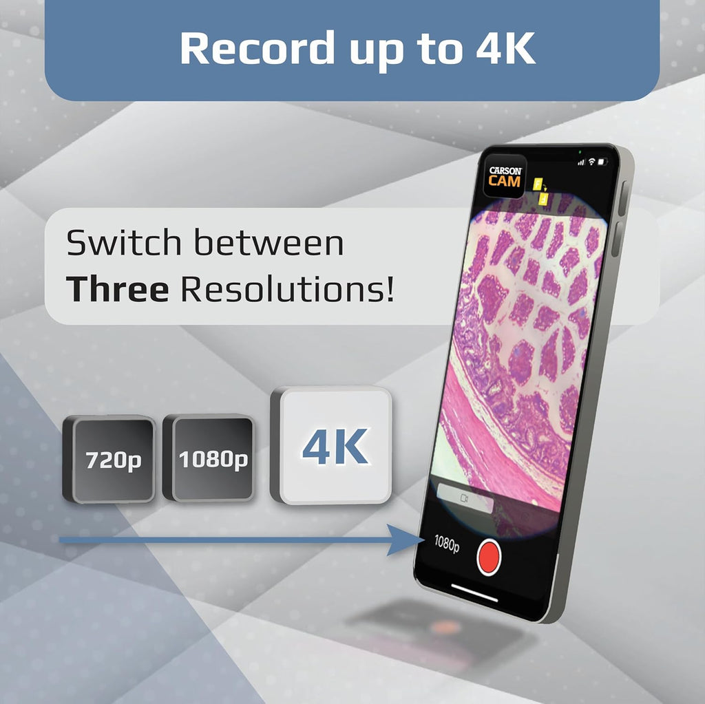 Microbrite Portable Digital Pocket Microscope for Kids or Adults, Accurate 60X-120X Zoom, Handheld Microscope with Phone Clip & Smartphone App (MM-350)