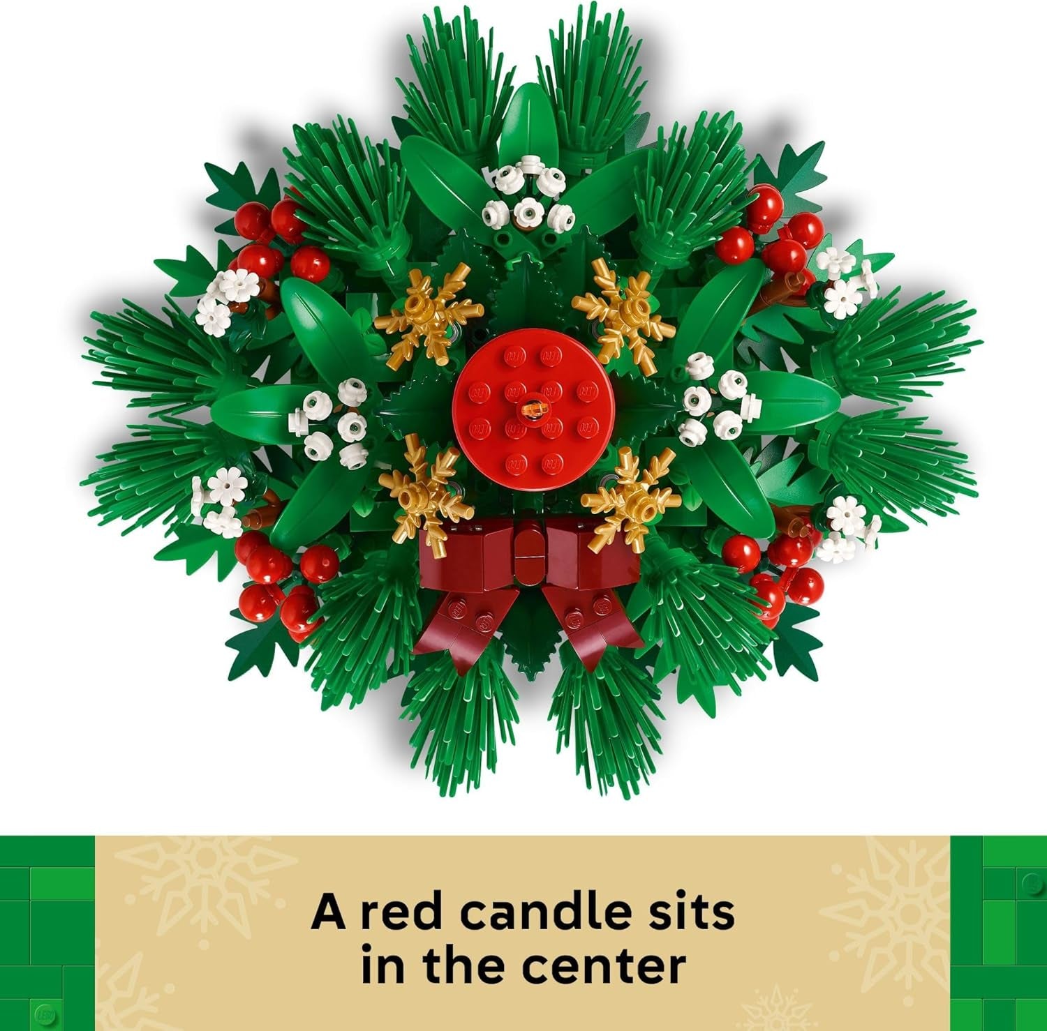 Christmas Table Decoration Building Toy for Kids - Brick-Built Holiday Centerpiece & Festive Room Decor - Christmas Craft for Girls & Boys, Ages 12+ - Gift Idea for Families - 40743
