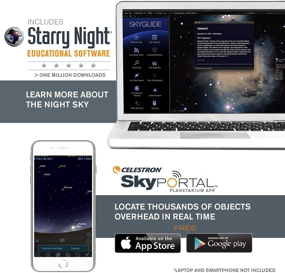 Travel Scope 70 Portable Refractor Telescope – 70Mm Aperture, Fully-Coated Glass Optics – Includes Tripod, Backpack & Software – Ideal for Beginners & Travel