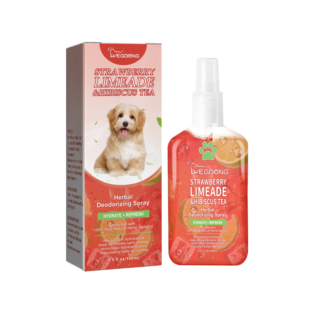 Yegbong 100ml Pet Deodorant Spray Dog Cat Bad Smell Remove Nourish Fur Lasting Fragrance Air Fresh Remove Pet Urine Odor Spray