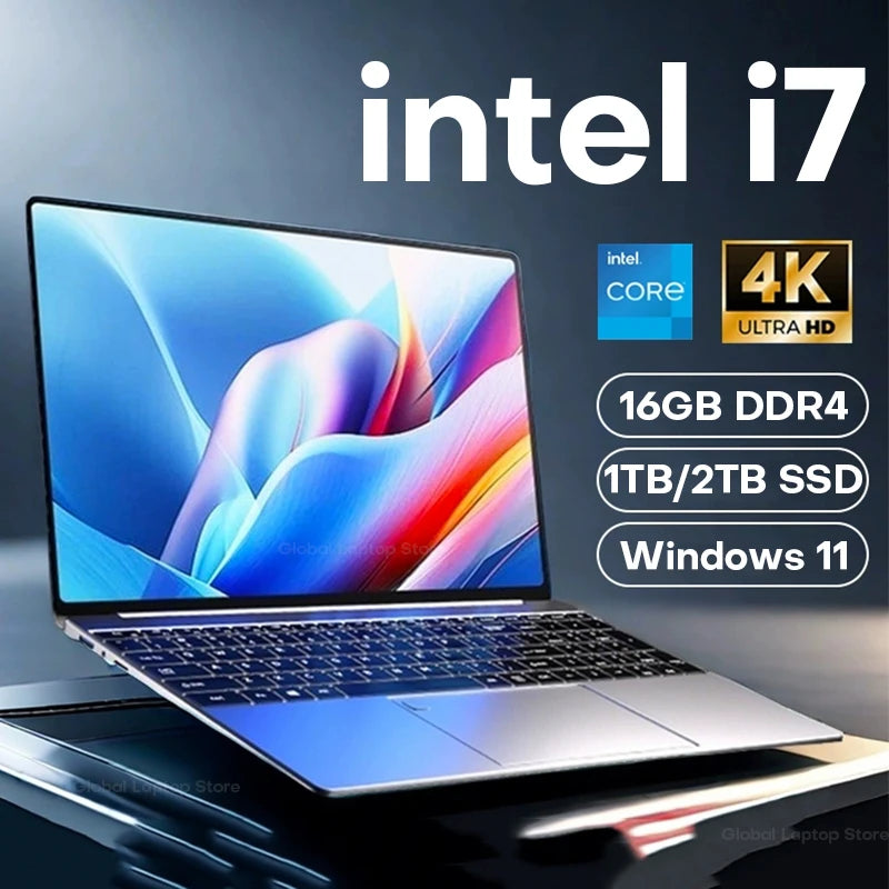 2025 15.6″ Laptop — Intel Core i7-8500Y, 16GB RAM, 1TB SSD, Fingerprint Unlock, Full HD IPS, Windows 11 Pro
