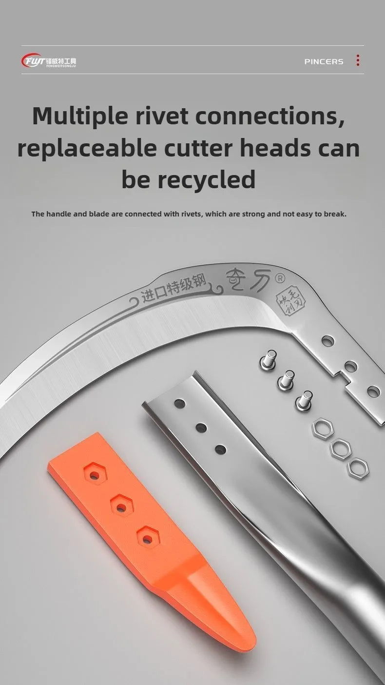 Manual Grass Sickle – Long-Handle Stainless Steel Weeding Tool