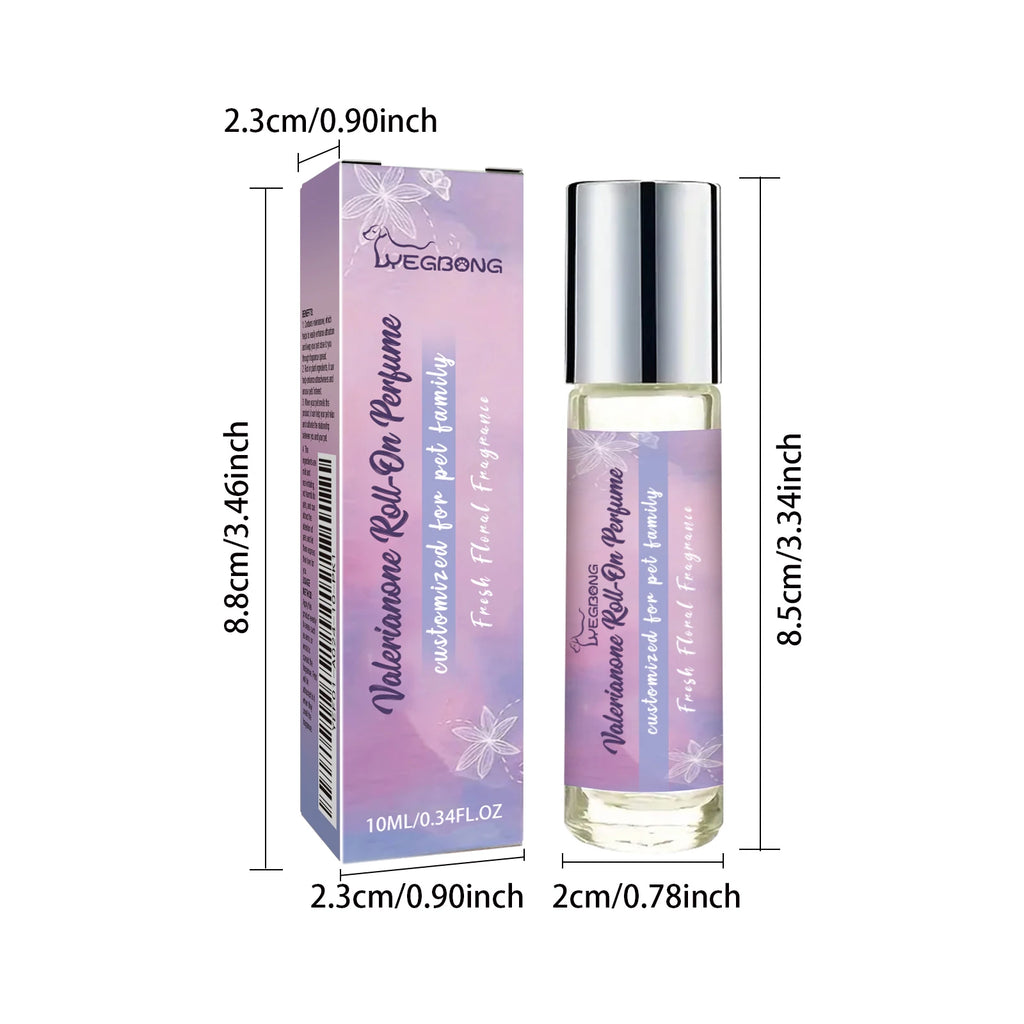 Yegbong 10ml Pet Scent Roll On Cat Dog Long Lasting Fragrance Relax Pet Emotions Deodorant Fresh Relief Dog Anxiety Aroma Roller