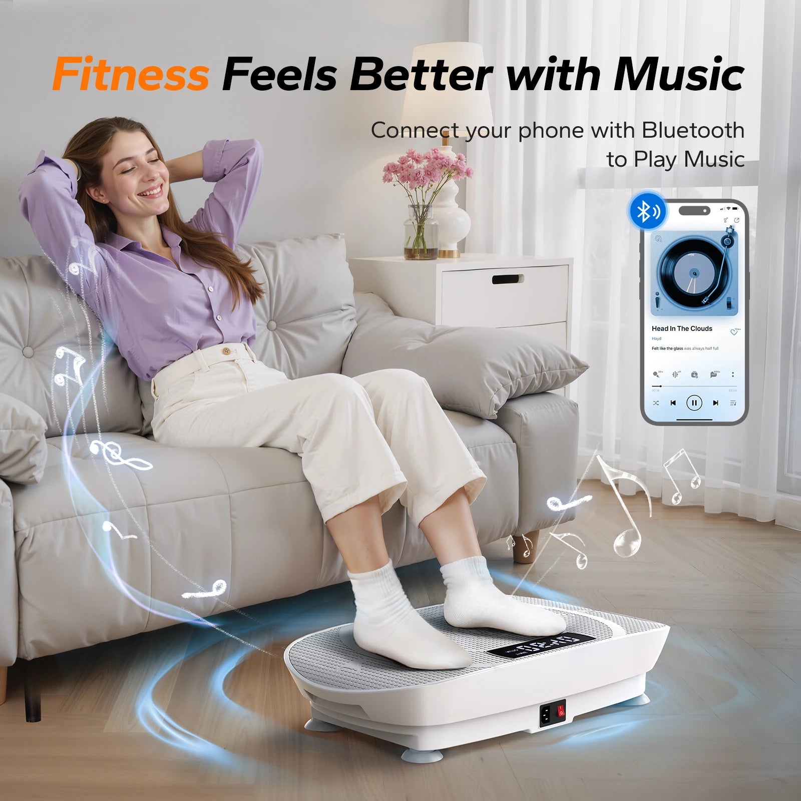 MERACH Vibration Plate Exercise Machine Whole Body Workout Power Vibrate Fitness Platform Vibration Plate Weight Loss & Shaping