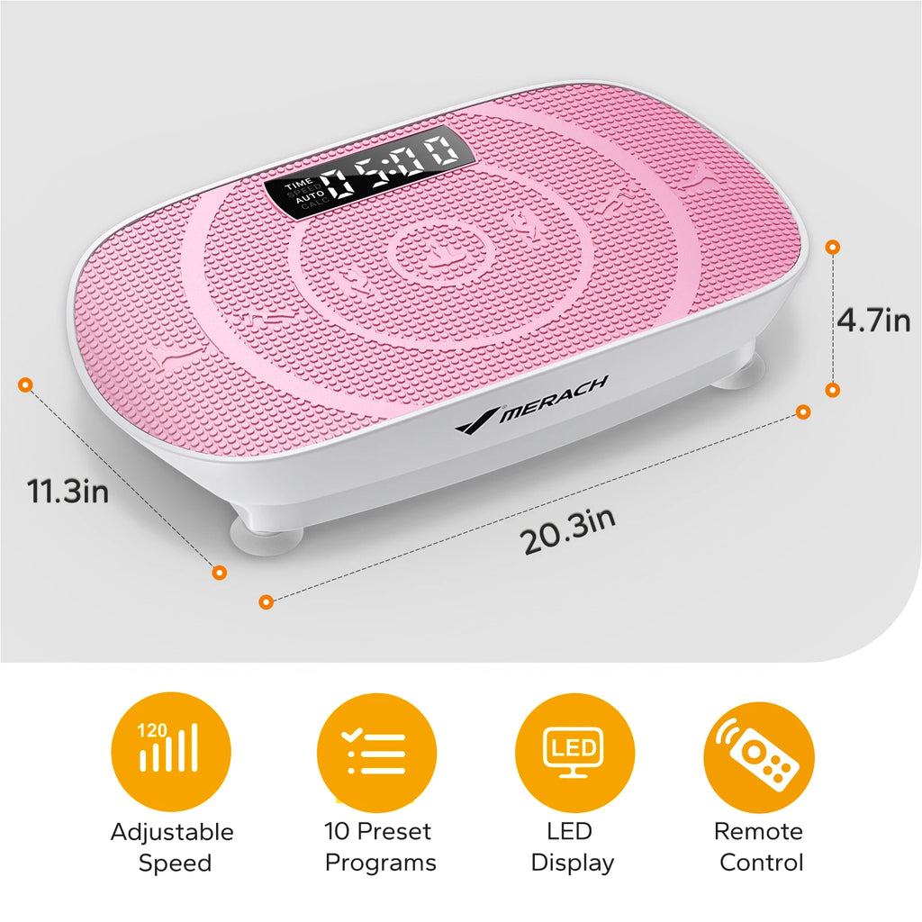 MERACH Vibration Plate Exercise Machine Whole Body Workout Power Vibrate Fitness Platform Vibration Plate Weight Loss & Shaping