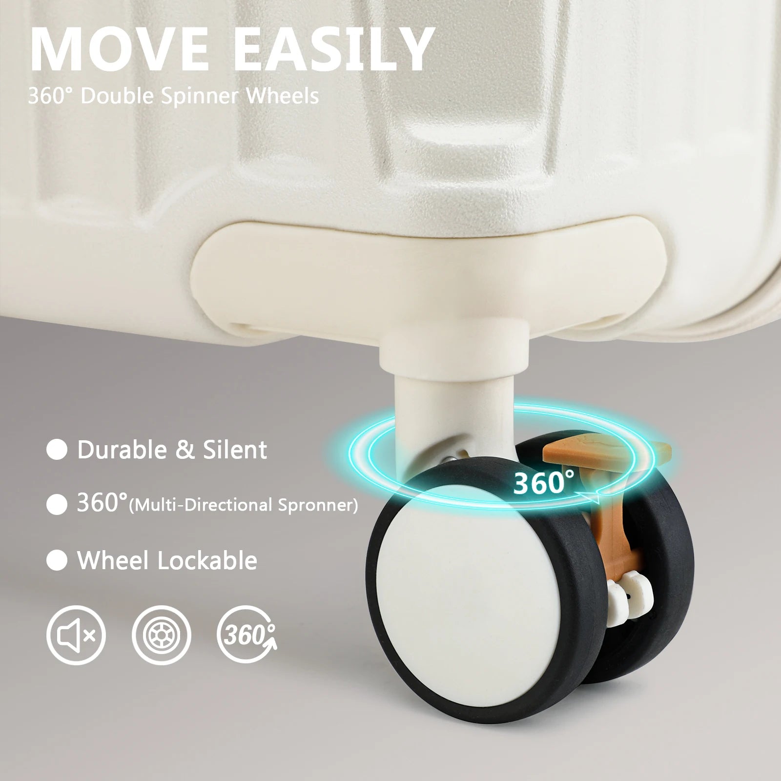 Joyway Luggage Sets 3 Piece, Expandable Suitcase with Smart Cup Holder and USB Port, Hardside Carry On Checked with TSA Lock