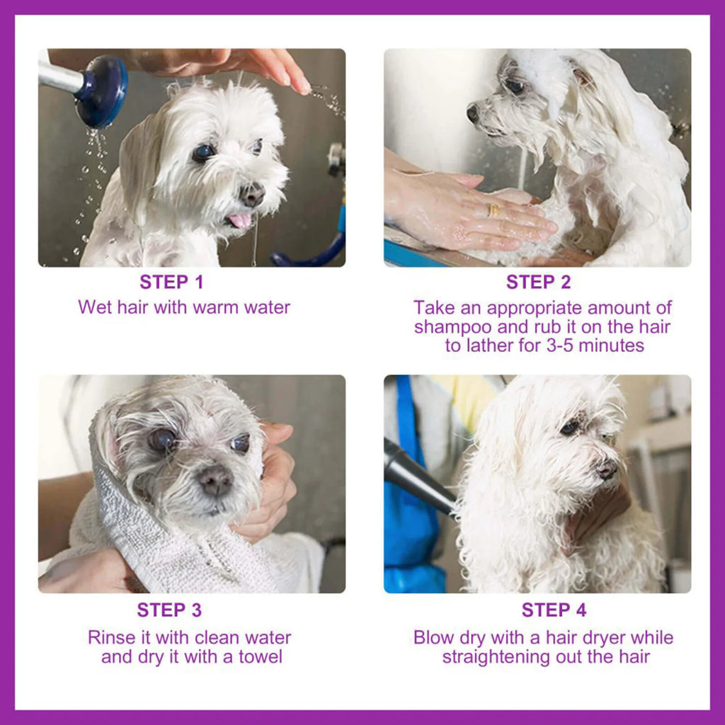 Yegbong 100ml Pet Shampoo Conditioner Hair Smooth Cat Dog Hair Softening Relieve Itching Ph Balance Cleaning Dry Skin Relief Pet